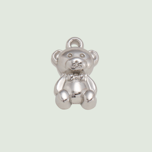 Silver teddy bear